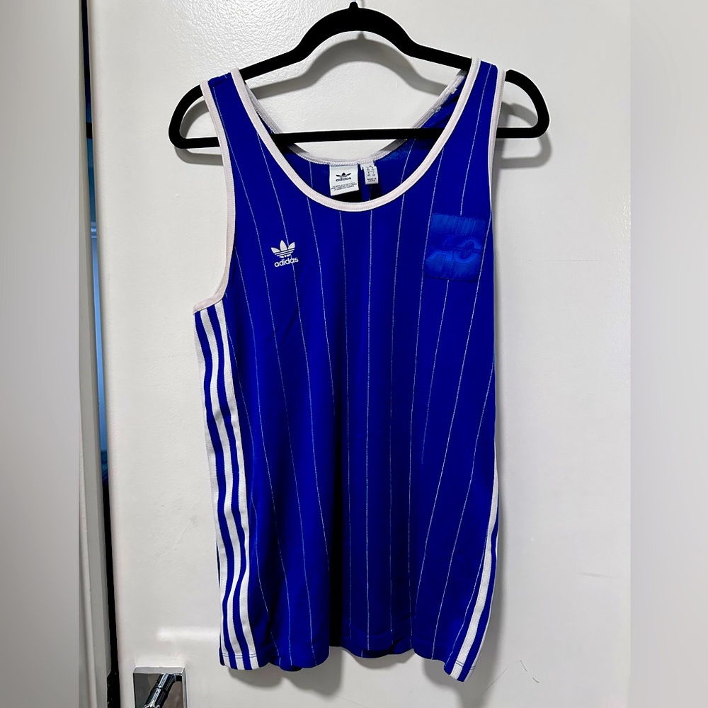 Blue adidas jersey top